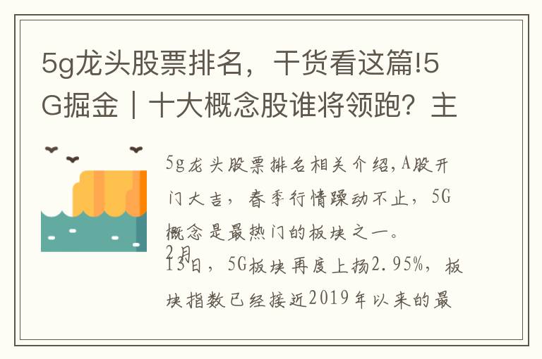 5g龍頭股票排名，干貨看這篇!5G掘金｜十大概念股誰(shuí)將領(lǐng)跑？主設(shè)備商+細(xì)分龍頭率先受益