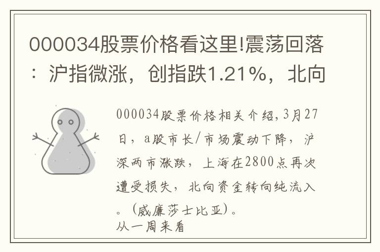 000034股票價格看這里!震蕩回落：滬指微漲，創(chuàng)指跌1.21%，北向資金轉(zhuǎn)向凈流入