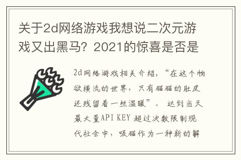 關(guān)于2d網(wǎng)絡(luò)游戲我想說二次元游戲又出黑馬？2021的驚喜是否是這只“貓”