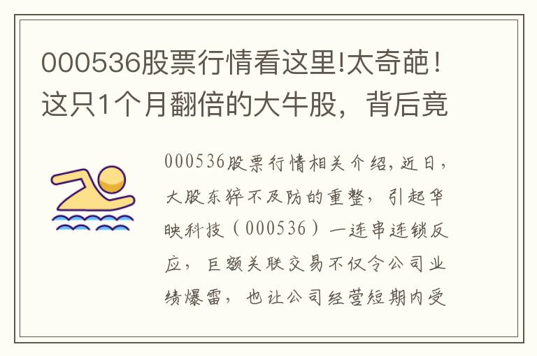 000536股票行情看這里!太奇葩！這只1個(gè)月翻倍的大牛股，背后竟然“沒了”實(shí)控人？