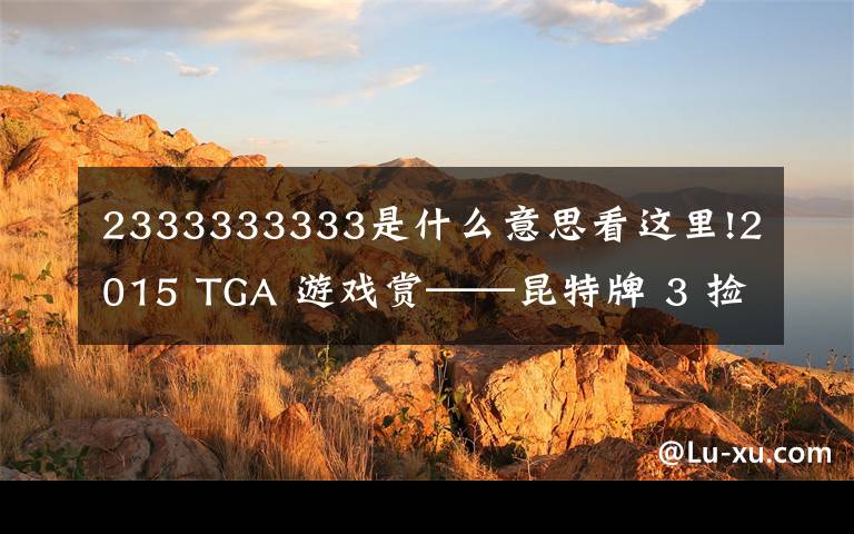 2333333333是什么意思看這里!2015 TGA 游戲賞——昆特牌 3 撿垃圾 4 人販 5 誰(shuí)與爭(zhēng)鋒