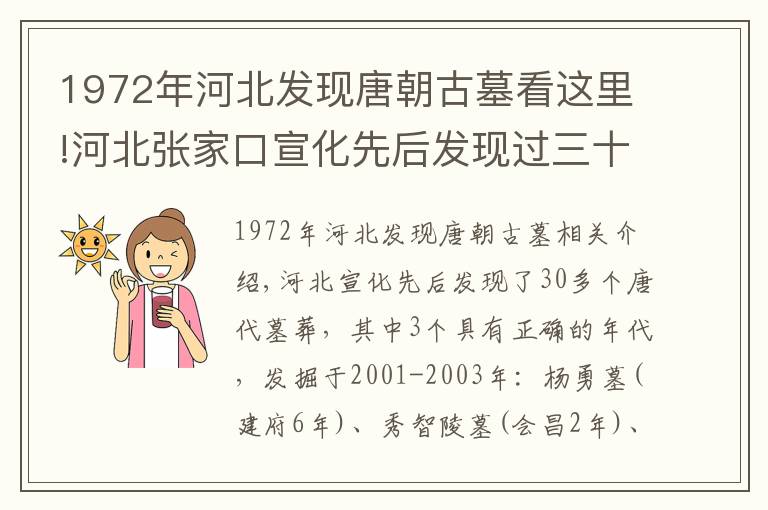 1972年河北發(fā)現(xiàn)唐朝古墓看這里!河北張家口宣化先后發(fā)現(xiàn)過三十多座唐代墓葬，其中有三座是有準(zhǔn)確紀(jì)年的