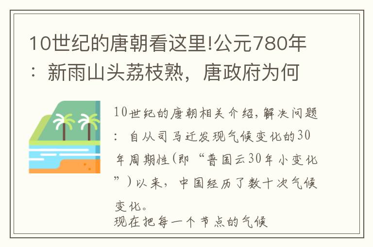 10世紀(jì)的唐朝看這里!公元780年：新雨山頭荔枝熟，唐政府為何要進(jìn)行兩稅法改革？