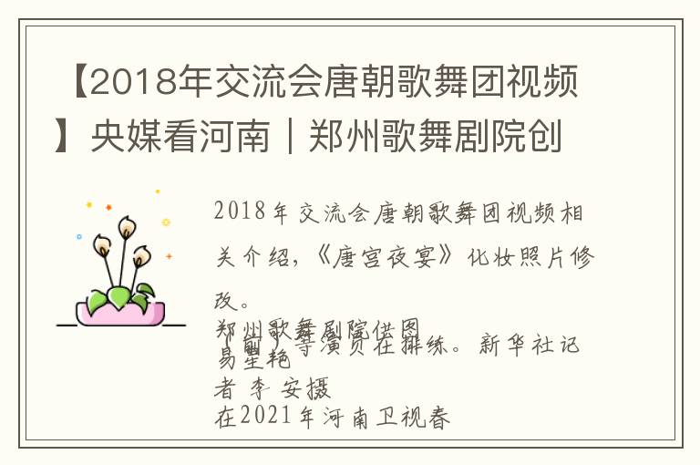 【2018年交流會唐朝歌舞團(tuán)視頻】央媒看河南｜鄭州歌舞劇院創(chuàng)排的《唐宮夜宴》成爆款，千年舞韻 何以走紅？