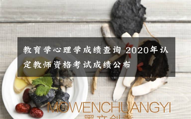 教育學心理學成績查詢 2020年認定教師資格考試成績公布