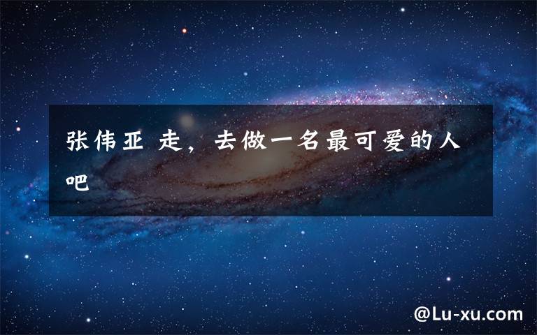 張偉亞 走，去做一名最可愛的人吧