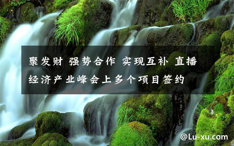 聚發(fā)財 強勢合作 實現(xiàn)互補 直播經(jīng)濟產(chǎn)業(yè)峰會上多個項目簽約