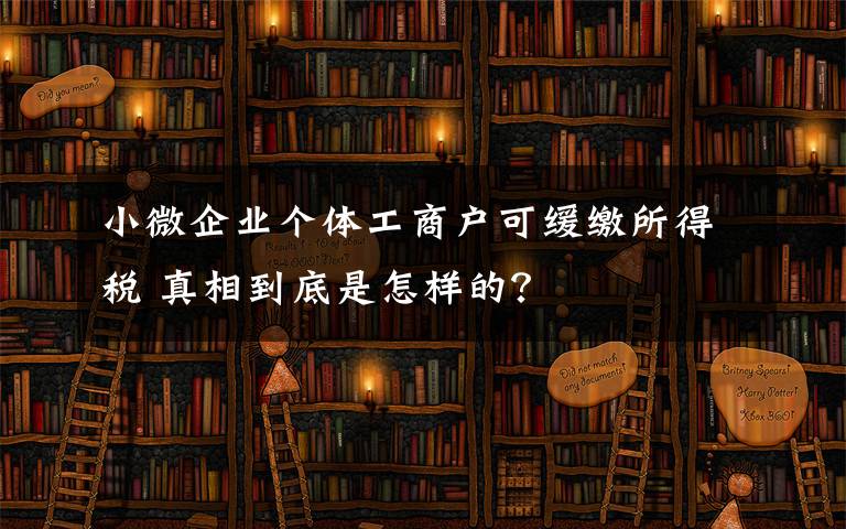 小微企業(yè)個(gè)體工商戶可緩繳所得稅 真相到底是怎樣的？