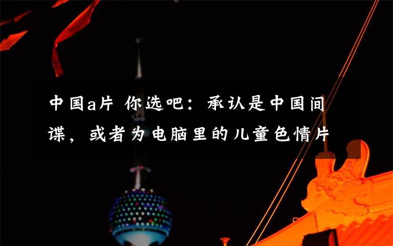 中國a片 你選吧：承認是中國間諜，或者為電腦里的兒童色情片坐十年牢