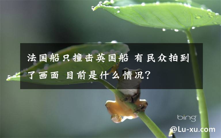 法國船只撞擊英國船 有民眾拍到了畫面 目前是什么情況？