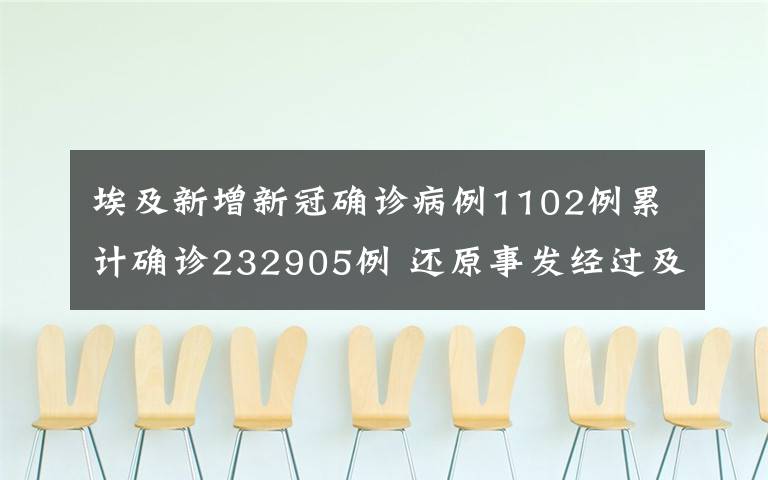 埃及新增新冠確診病例1102例累計(jì)確診232905例 還原事發(fā)經(jīng)過及背后原因！