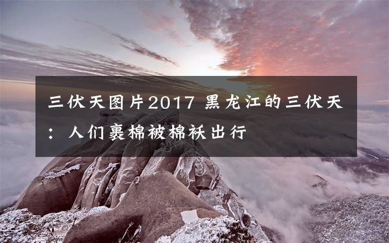 三伏天圖片2017 黑龍江的三伏天：人們裹棉被棉襖出行