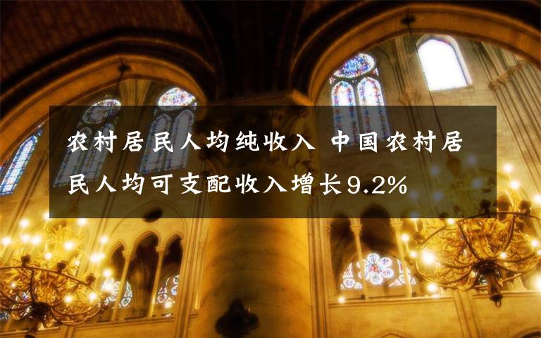 農(nóng)村居民人均純收入 中國農(nóng)村居民人均可支配收入增長9.2%