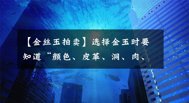 【金絲玉拍賣】選擇金玉時(shí)要知道“顏色、皮革、洞、肉、類型”