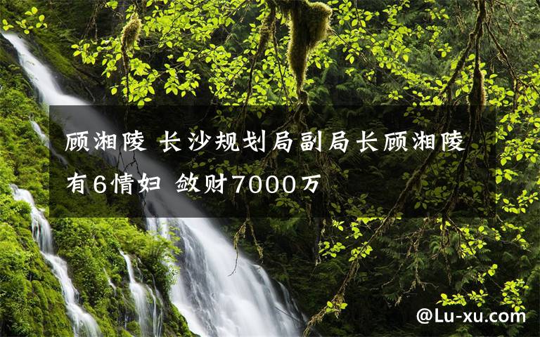 顧湘陵 長(zhǎng)沙規(guī)劃局副局長(zhǎng)顧湘陵有6情婦 斂財(cái)7000萬