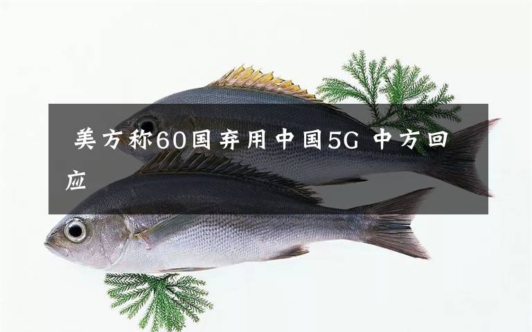  美方稱60國(guó)棄用中國(guó)5G 中方回應(yīng)