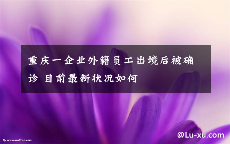 重慶一企業(yè)外籍員工出境后被確診 目前最新狀況如何