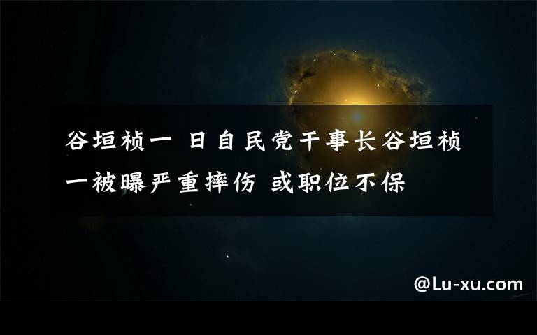 谷垣禎一 日自民黨干事長(zhǎng)谷垣禎一被曝嚴(yán)重摔傷 或職位不保