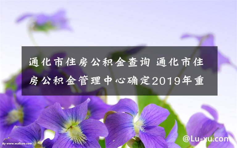 通化市住房公積金查詢 通化市住房公積金管理中心確定2019年重點(diǎn)工作