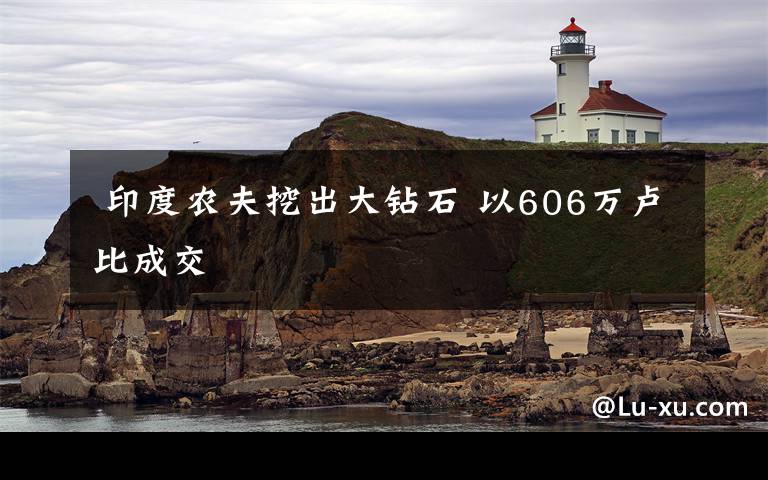  印度農(nóng)夫挖出大鉆石 以606萬(wàn)盧比成交