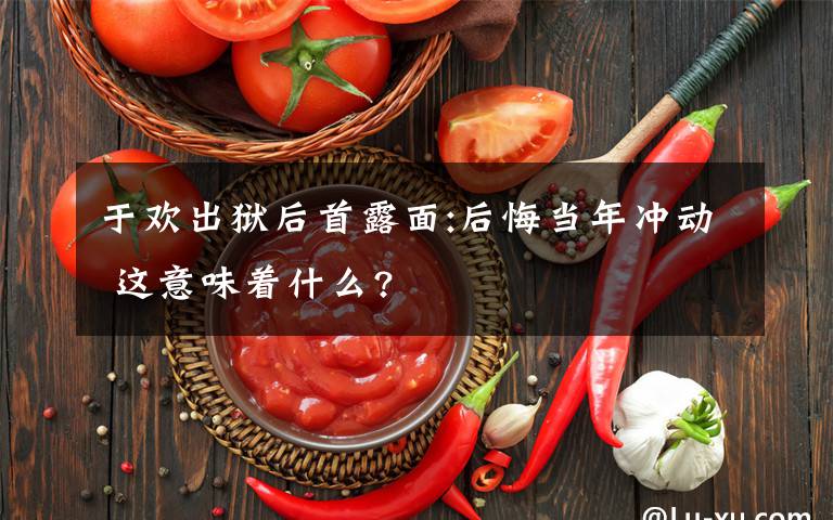 于歡出獄后首露面:后悔當(dāng)年沖動(dòng) 這意味著什么?