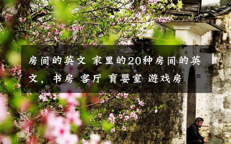 房間的英文 家里的20種房間的英文，書(shū)房 客廳 育嬰室 游戲房