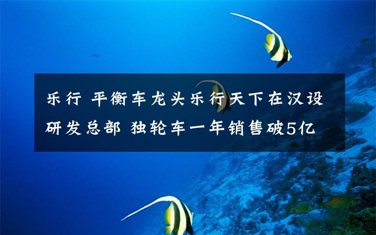 樂行 平衡車龍頭樂行天下在漢設研發(fā)總部 獨輪車一年銷售破5億元