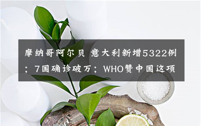 摩納哥阿爾貝 意大利新增5322例；7國(guó)確診破萬(wàn)；WHO贊中國(guó)這項(xiàng)數(shù)據(jù)“了不起”