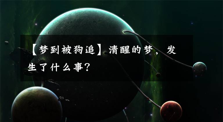 【夢到被狗追】清醒的夢，發(fā)生了什么事？