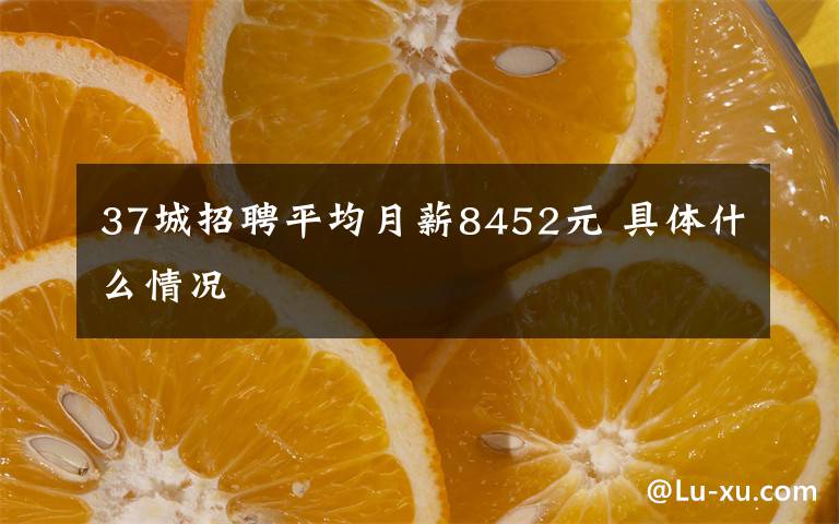 37城招聘平均月薪8452元 具體什么情況