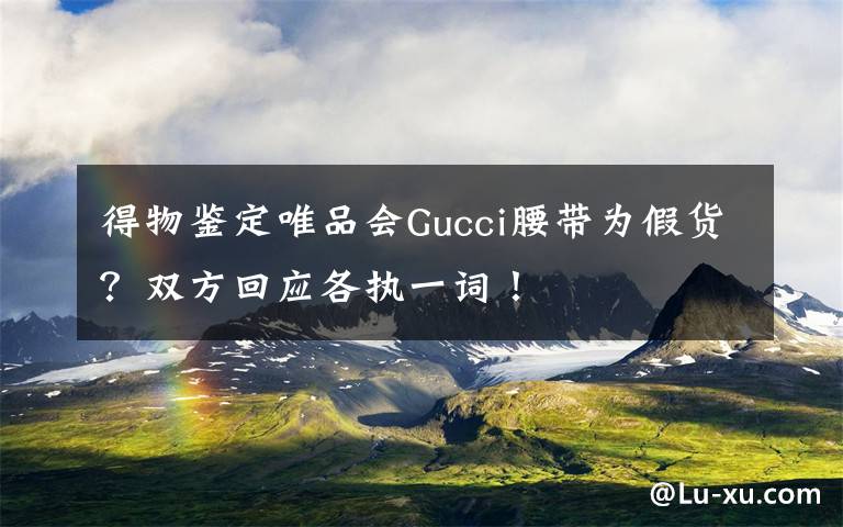 得物鑒定唯品會(huì)Gucci腰帶為假貨？雙方回應(yīng)各執(zhí)一詞！