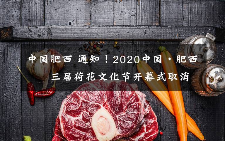 中國肥西 通知！2020中國·肥西第三屆荷花文化節(jié)開幕式取消