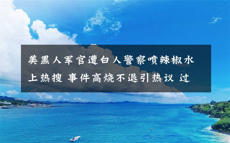 美黑人軍官遭白人警察噴辣椒水上熱搜 事件高燒不退引熱議 過程真相詳細揭秘！