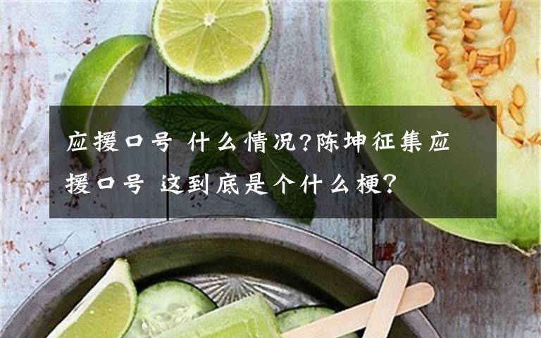 應(yīng)援口號 什么情況?陳坤征集應(yīng)援口號 這到底是個什么梗？