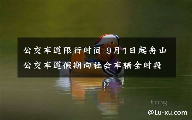 公交車道限行時間 9月1日起舟山公交車道假期向社會車輛全時段開放