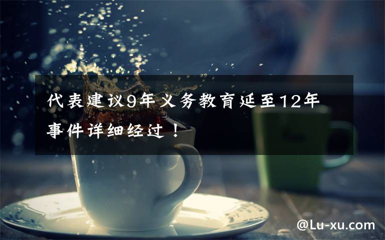 代表建議9年義務(wù)教育延至12年 事件詳細(xì)經(jīng)過！