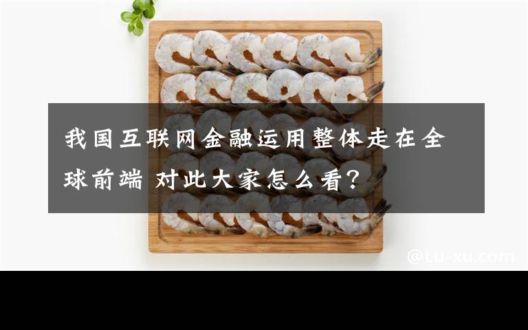 我國(guó)互聯(lián)網(wǎng)金融運(yùn)用整體走在全球前端 對(duì)此大家怎么看？