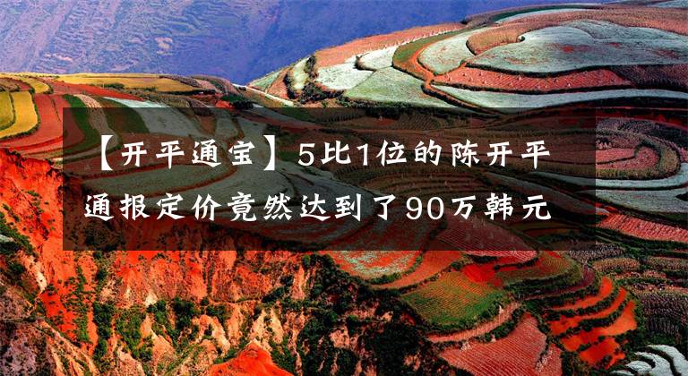 【開平通寶】5比1位的陳開平通報定價竟然達(dá)到了90萬韓元