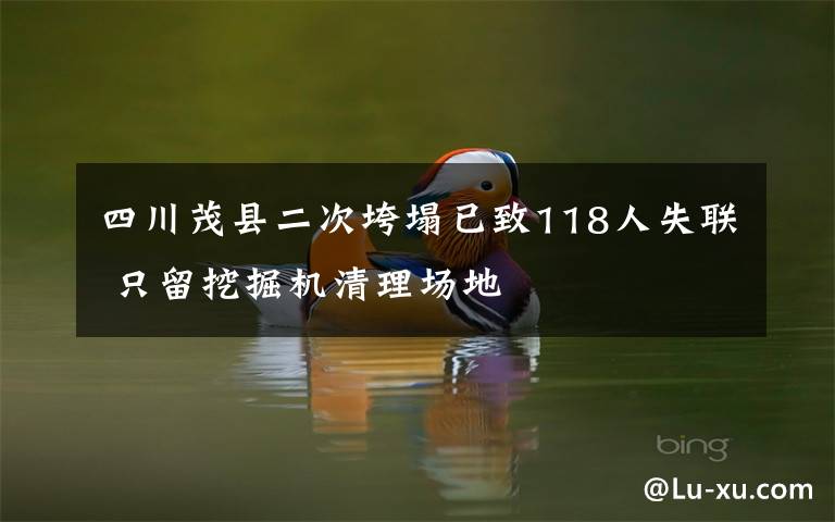 四川茂縣二次垮塌已致118人失聯(lián) 只留挖掘機清理場地