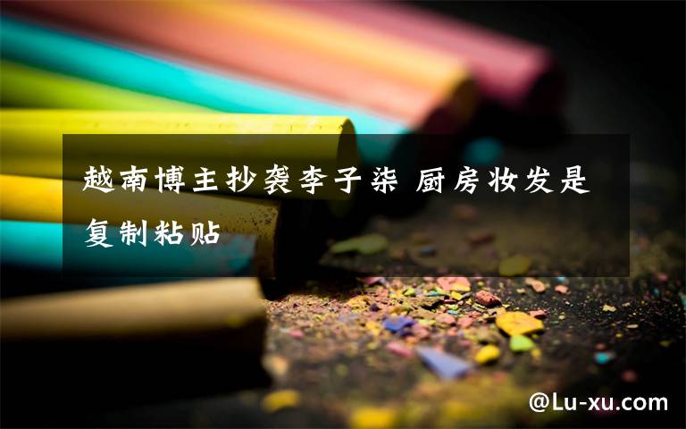 越南博主抄襲李子柒 廚房妝發(fā)是復(fù)制粘貼