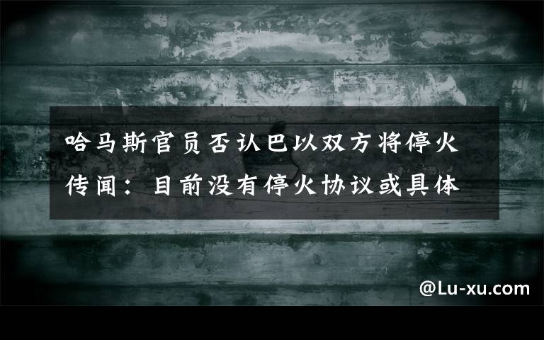 哈馬斯官員否認(rèn)巴以雙方將?；饌髀劊耗壳皼]有?；饏f(xié)議或具體時(shí)間 對(duì)此大家怎么看？