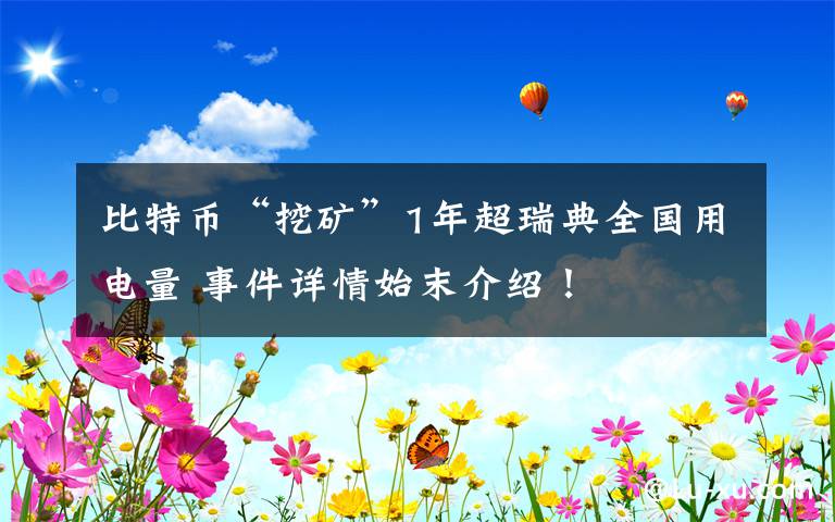 比特幣“挖礦”1年超瑞典全國用電量 事件詳情始末介紹！