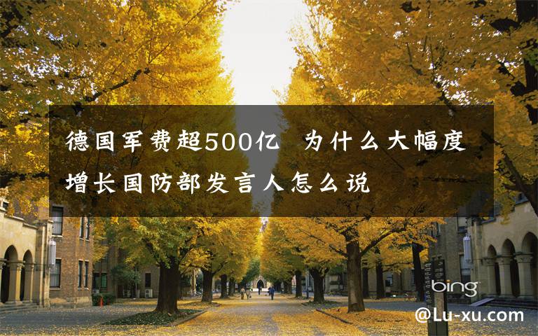 德國(guó)軍費(fèi)超500億  為什么大幅度增長(zhǎng)國(guó)防部發(fā)言人怎么說