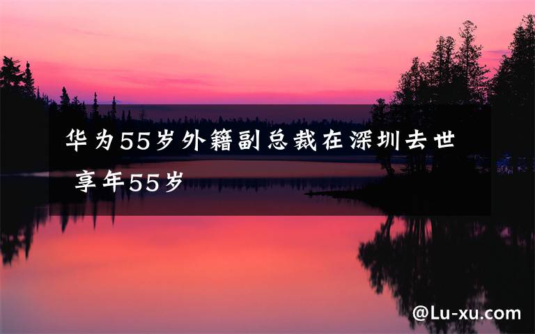 華為55歲外籍副總裁在深圳去世 享年55歲