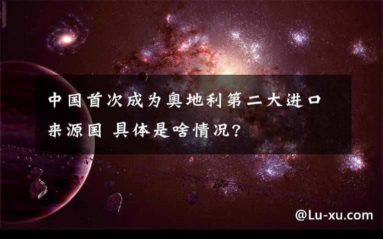 中國首次成為奧地利第二大進口來源國 具體是啥情況?