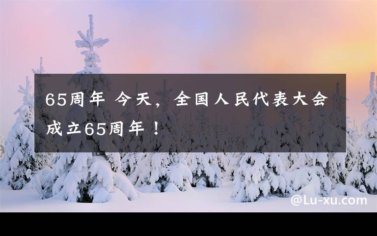 65周年 今天，全國(guó)人民代表大會(huì)成立65周年！