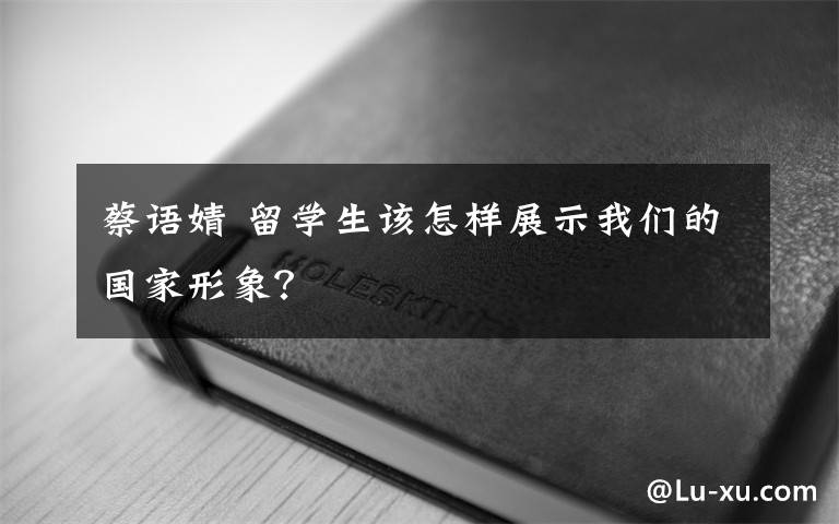 蔡語婧 留學生該怎樣展示我們的國家形象？