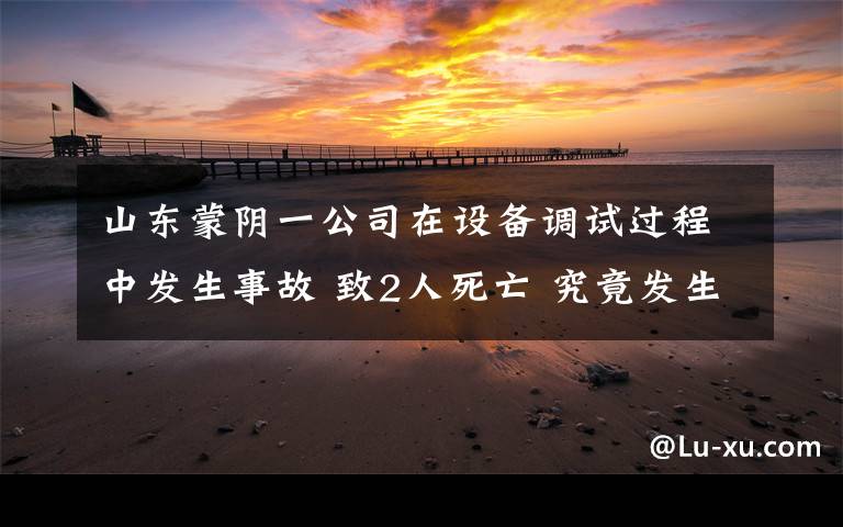 山東蒙陰一公司在設(shè)備調(diào)試過程中發(fā)生事故 致2人死亡 究竟發(fā)生了什么?