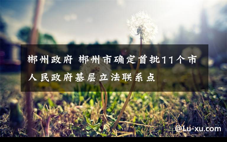 郴州政府 郴州市確定首批11個(gè)市人民政府基層立法聯(lián)系點(diǎn)