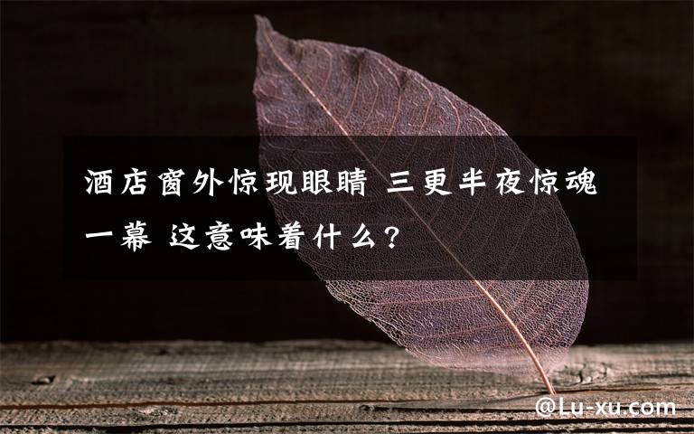 酒店窗外驚現(xiàn)眼睛 三更半夜驚魂一幕 這意味著什么?